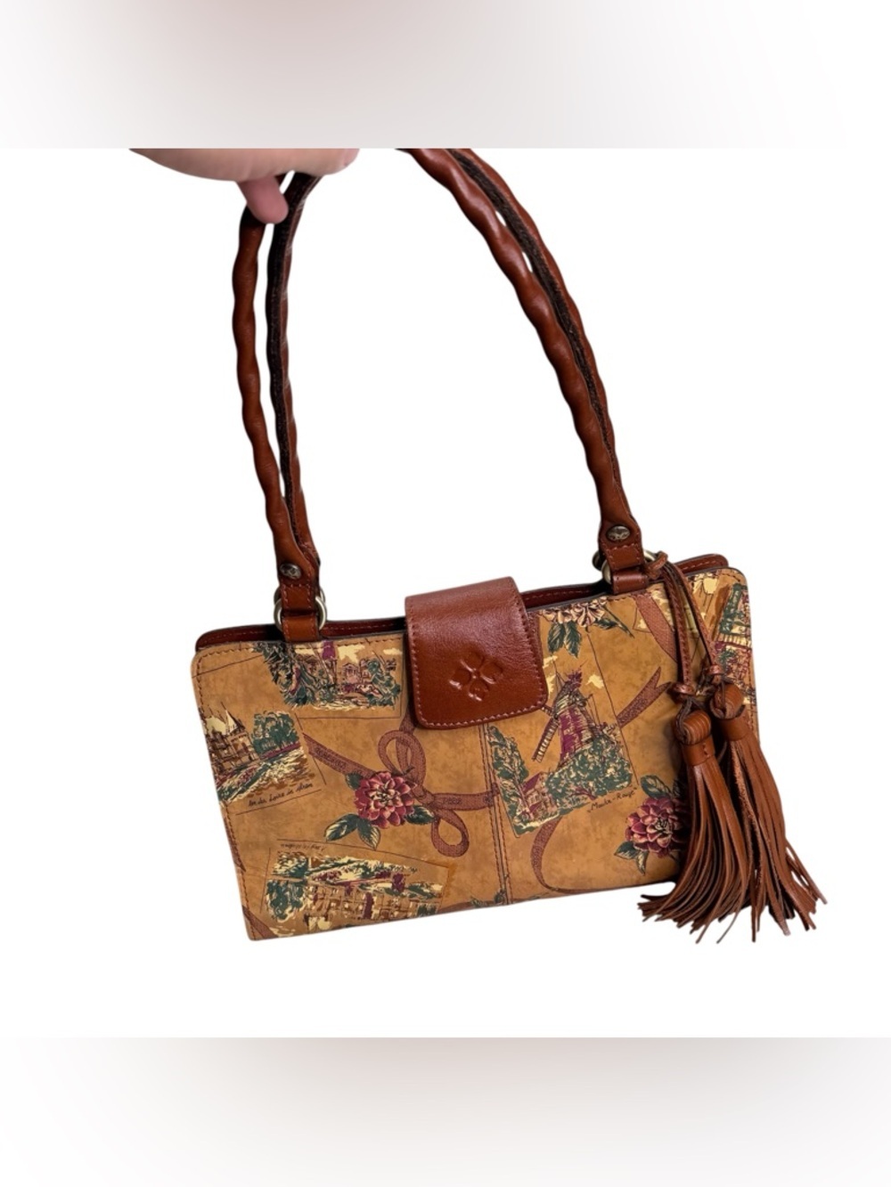 Patricia Nash My European Trip RIENZO Leather Satchel Bag - Picture 2 of 12